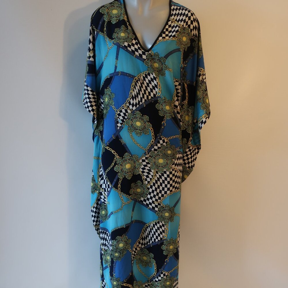 NWT Womens Meet Me In Miami Multi Color Palm Springs Caftan O/S